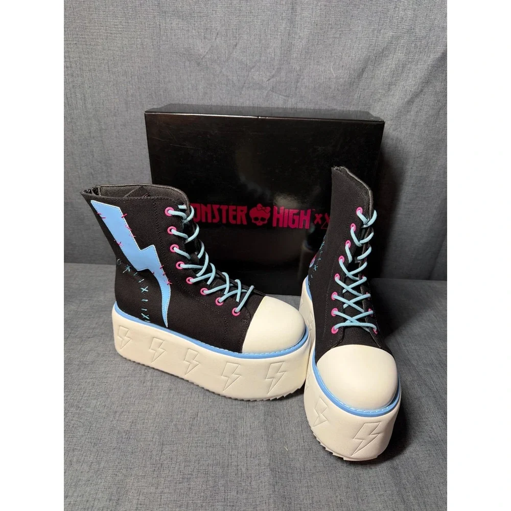 NEW‎ IN BOX Monster High Frankie Stein x YRU Jolt Women's Size 8 Platform Shoes